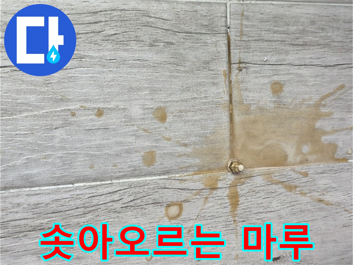 마루가 솟아오른 모습 - 인젝션 방수 시공으로 해결