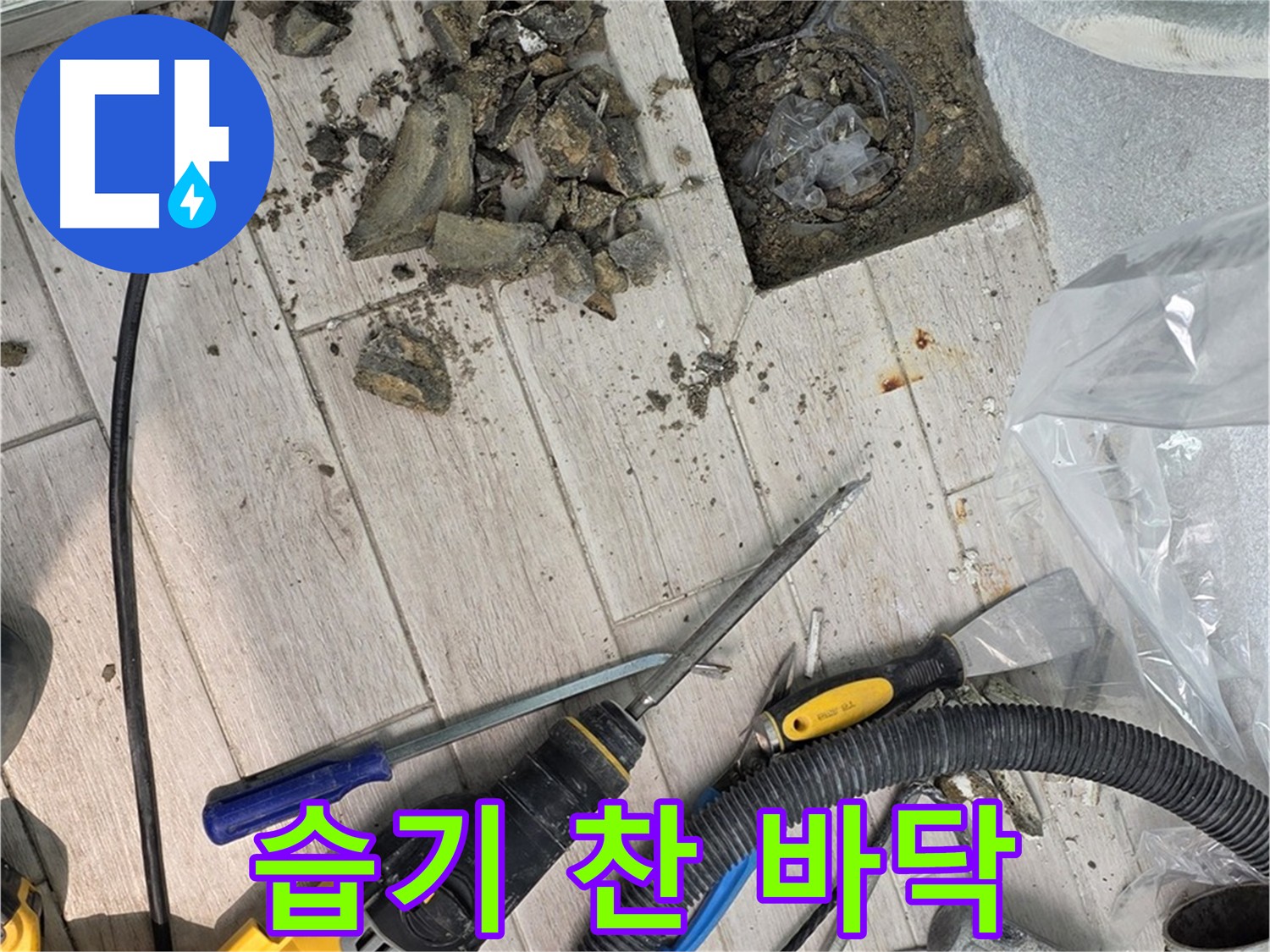 습기로 가득 찬 바닥 - 곰팡이와 악취의 원인