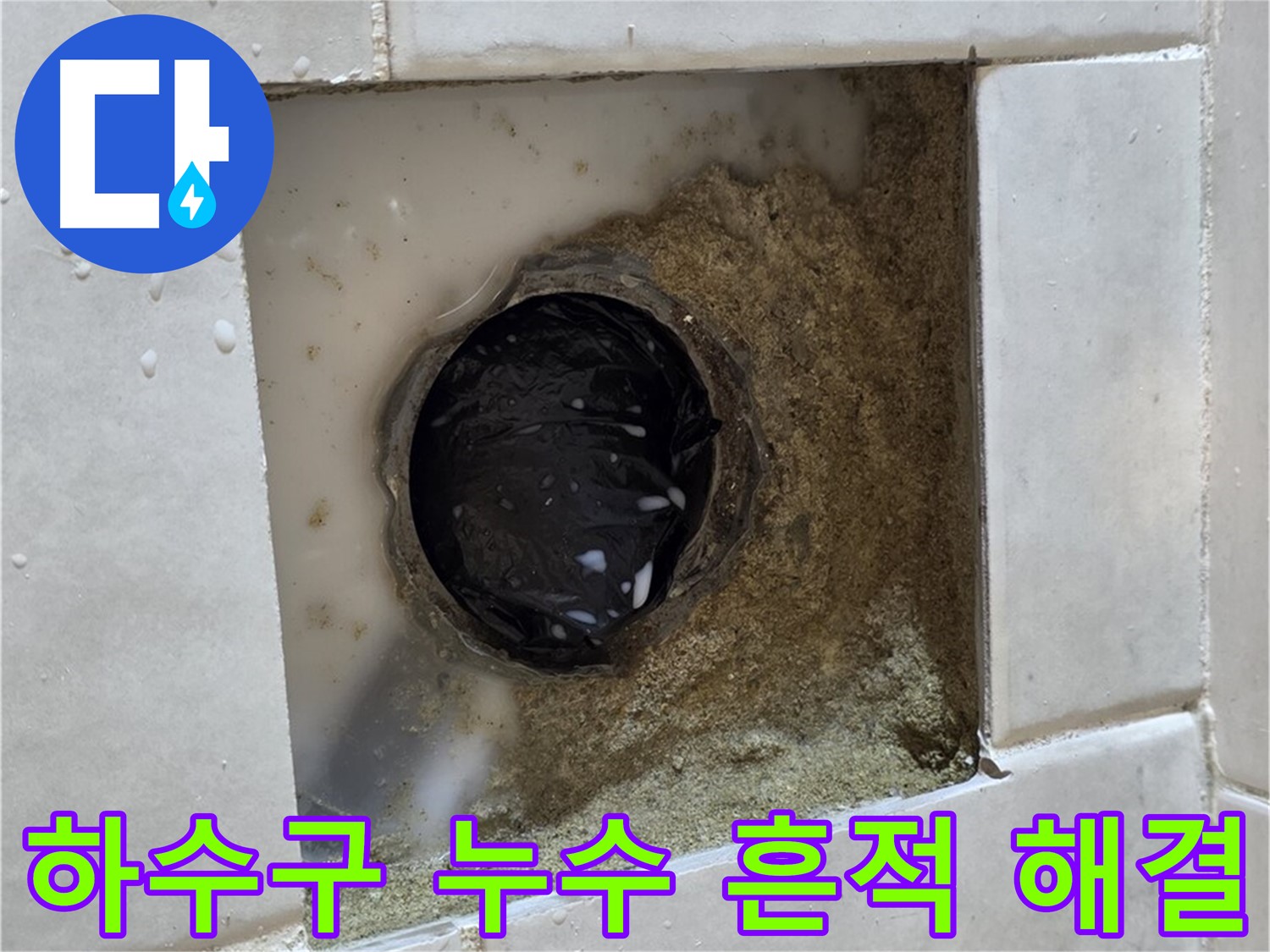 과천 문원동 욕실 하수구 주변 누수 흔적 - 물 얼룩과 습기, 정확한 진단과 꼼꼼한 해결