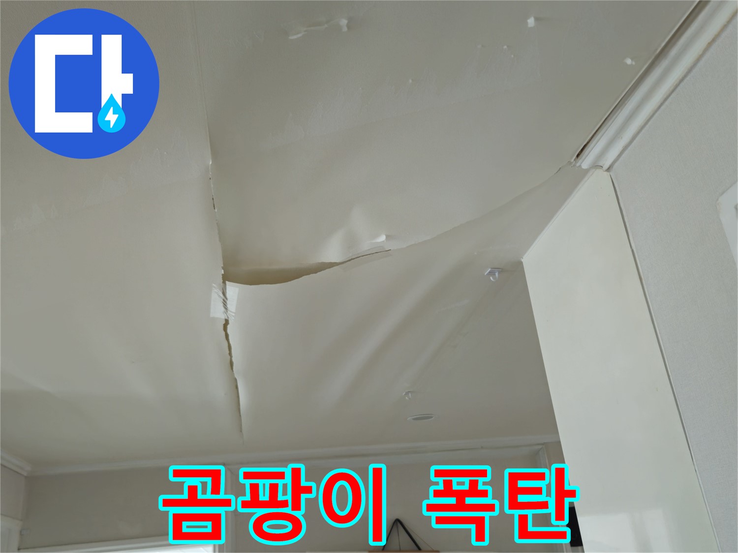 창현리 두산아파트 천장 누수 - 방치 시 곰팡이 폭탄 위험