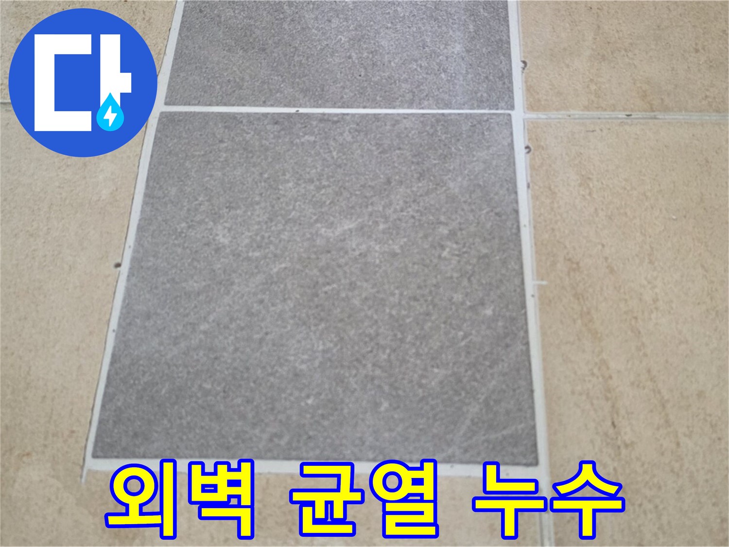 양주 삼숭동 아파트 - 아파트 외벽 균열과 타일 누수의 관계를 조사하고 있습니다.