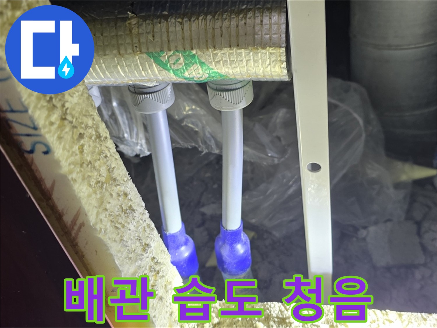 양주 자이 아파트 누수 - 배관 연결 부위 주변 습도 변화 및 미세 누수음 집중 청취 작업