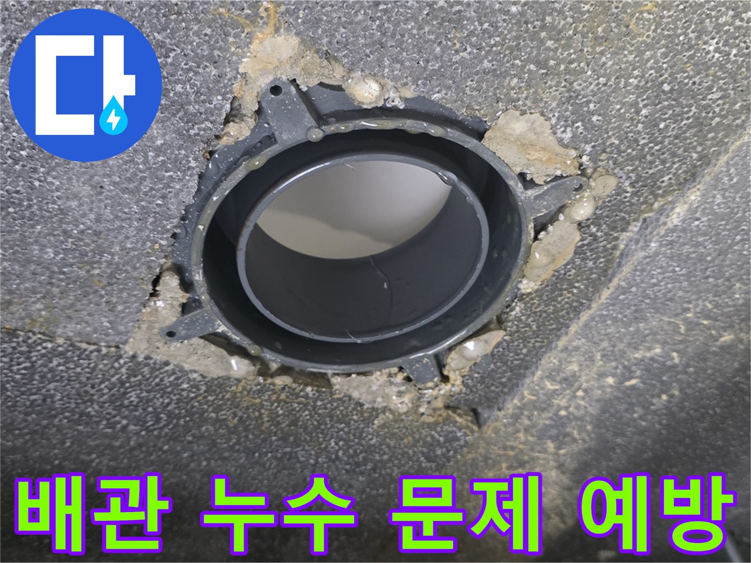 옥정 율정마을 아파트 배관 누수 - 연결 소켓 부위 꼼꼼 점검