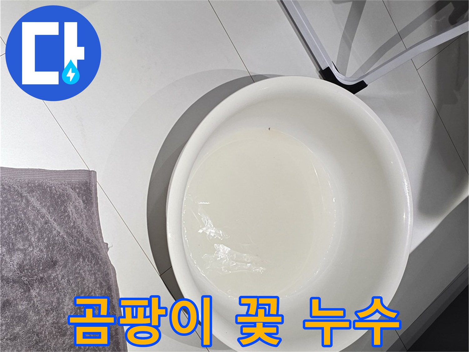 젖은 수건과 곰팡이 - 곰팡이 꽃은 누수의 신호탄입니다.