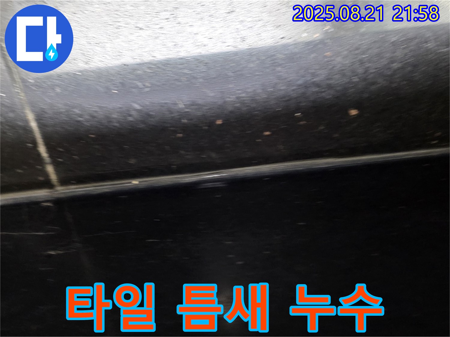 일산서구 탄현동 누수 현장 - 문제의 타일 틈새를 집중적으로 공략하여 누수를 해결합니다.