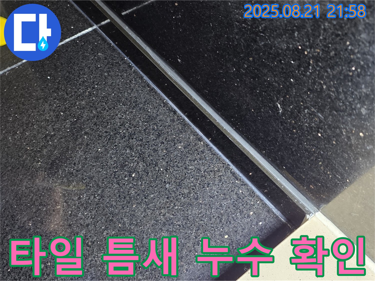 일산서구 하이파크에서 발생한 타일 틈새 누수 - 누수탐지 전문가가 꼼꼼하게 확인하고 있습니다.