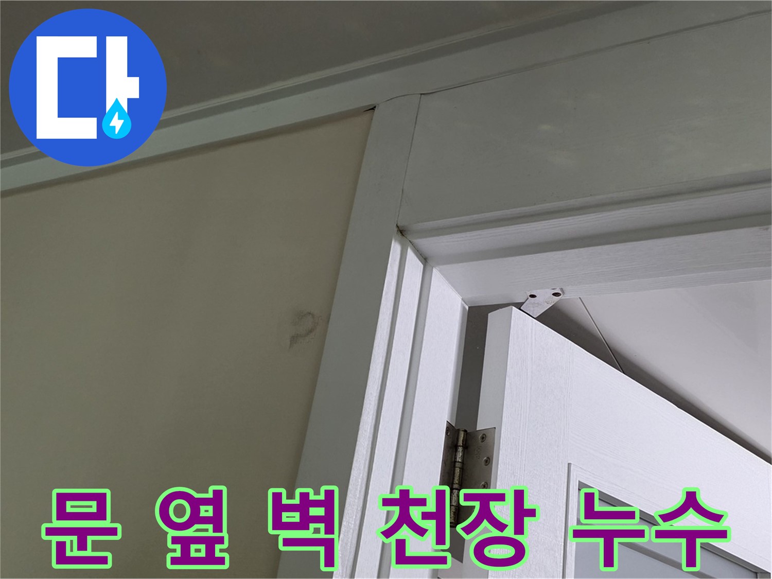 분당 운중동 문 옆 벽 천장 누수 - 누수 발생 위치와 주변 환경을 꼼꼼히 살펴 원인을 파악합니다.