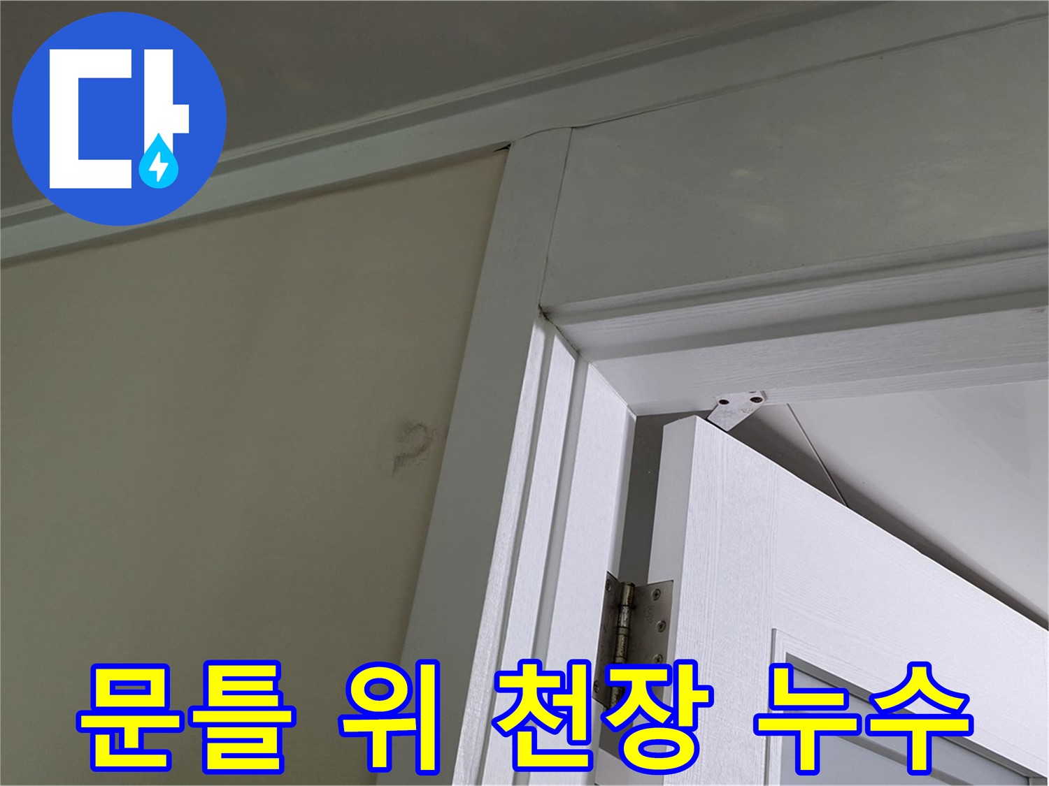분당 운중동 아파트 문틀 위 천장 누수 - 누수 발생 위치와 주변 환경을 꼼꼼히 살펴 원인을 파악합니다.