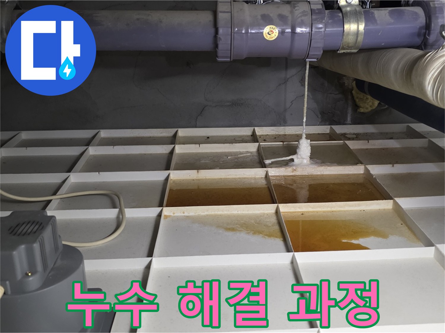 성남 분당 운중동 산운마을 6단지에서 누수를 해결하는 과정 - 정확한 진단과 꼼꼼한 시공으로 완벽하게 해결합니다.