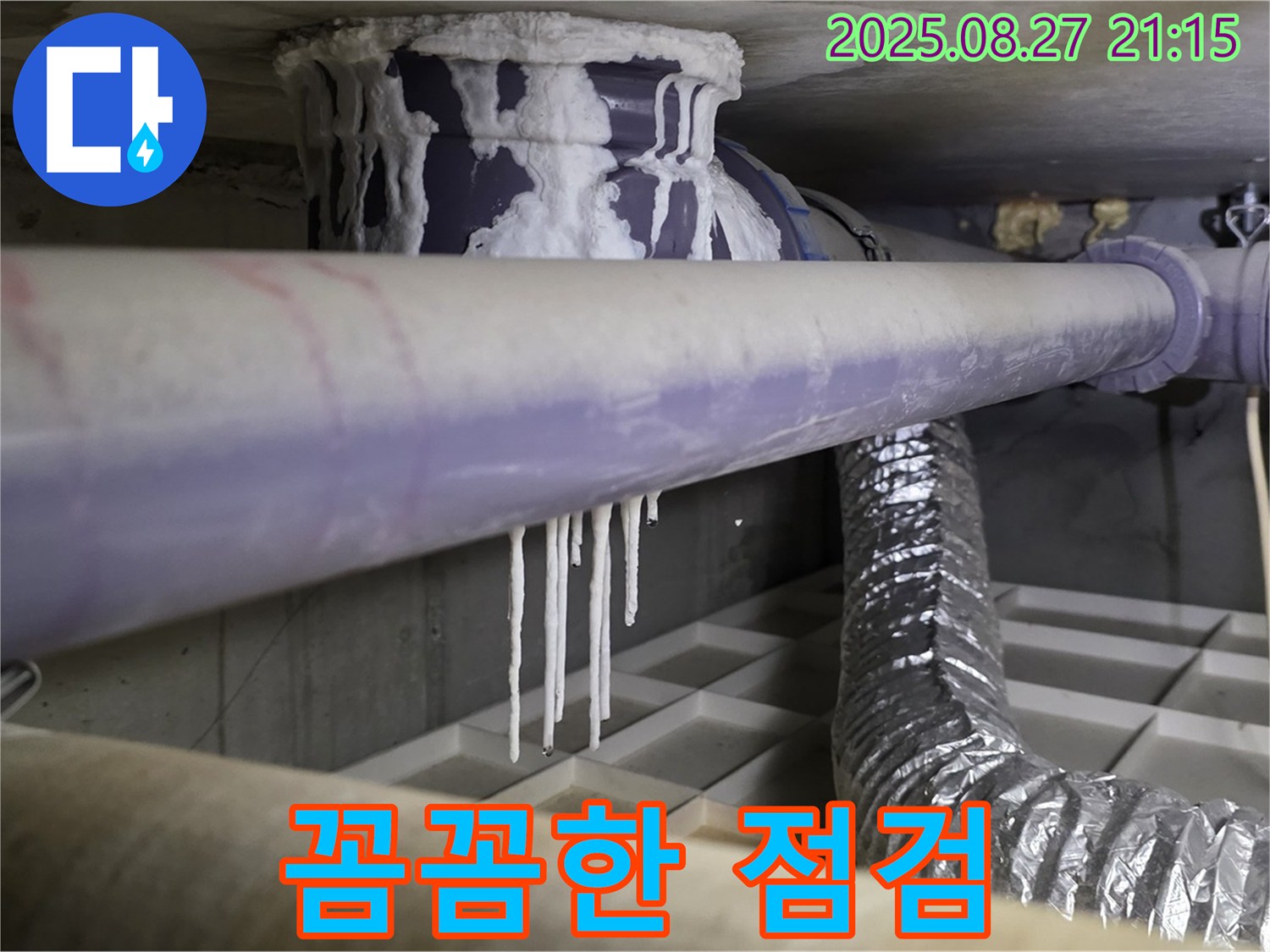 운중동 산운마을 누수 현장 - 석회 낙수와 곰팡이 문제를 꼼꼼하게 점검하고 해결했습니다 - 믿고 맡겨주세요.