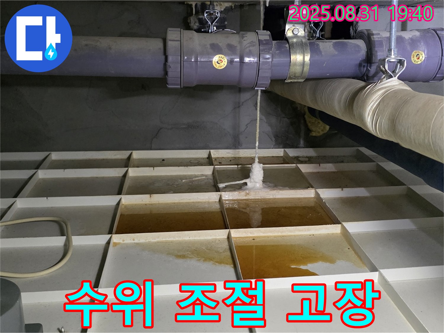 분당 산운로 누수 - 물탱크 수위 조절 장치 고장으로 누수 발생 - 간단한 수리로 해결 가능합니다.