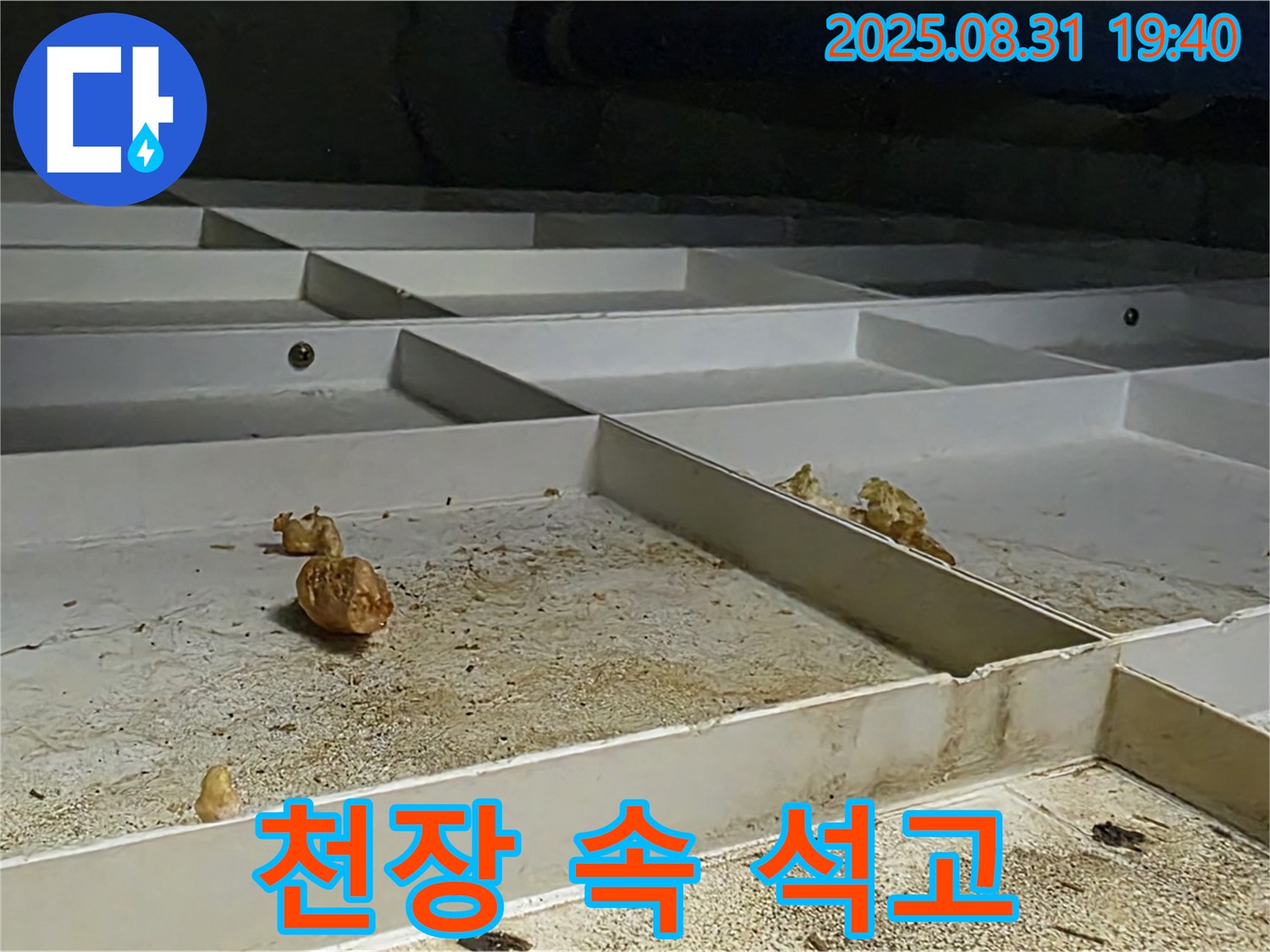 분당구 산운로 누수 - 천장 속 석고 덩어리 발견