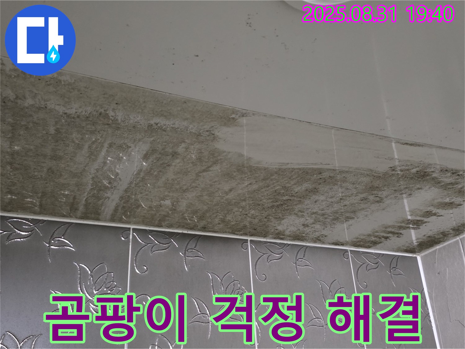 산운동 욕실 - 누수와 곰팡이 해결 후 쾌적해진 모습