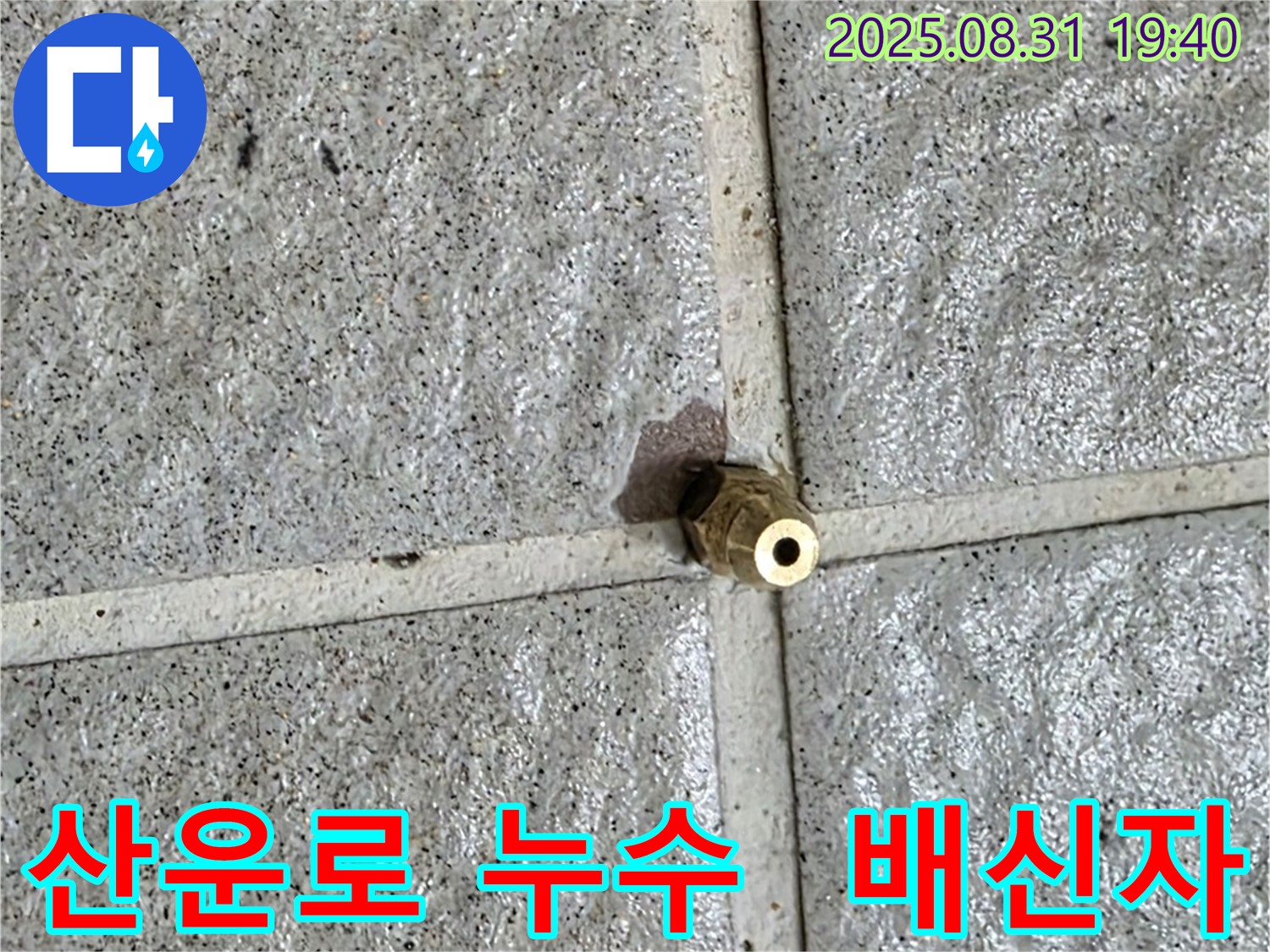 성남시 분당구 산운로 누수 원인 - 숨어있던 배신의 황동 부속을 확대한 사진입니다.