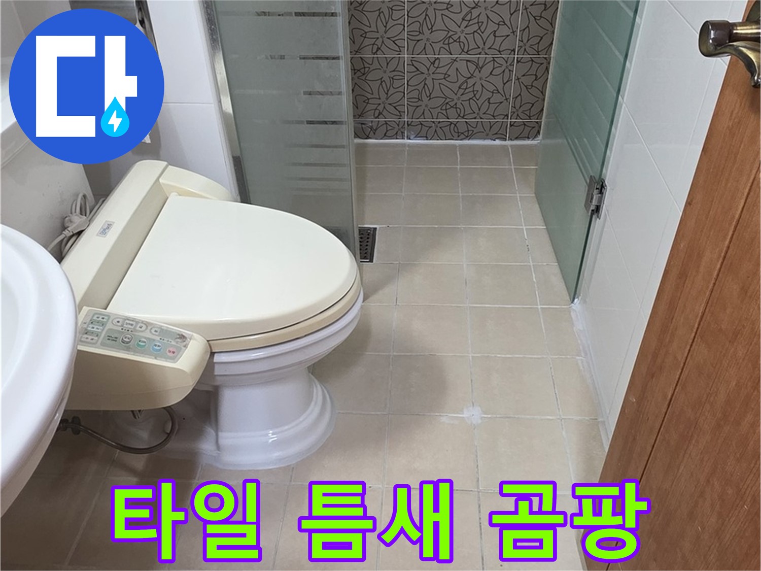 백석읍 서광아파트 - 변기 옆 타일 틈새 검은 곰팡이 누수 가능성 진단