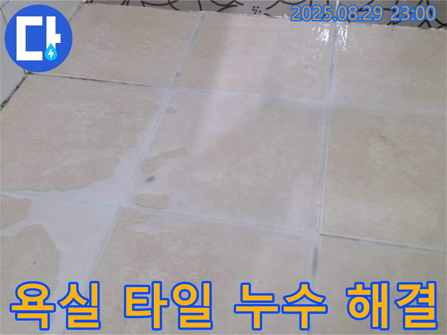 서광아파트 욕실 타일 누수 해결 - 양주시 백석읍 누수 전문 업체의 완벽 시공