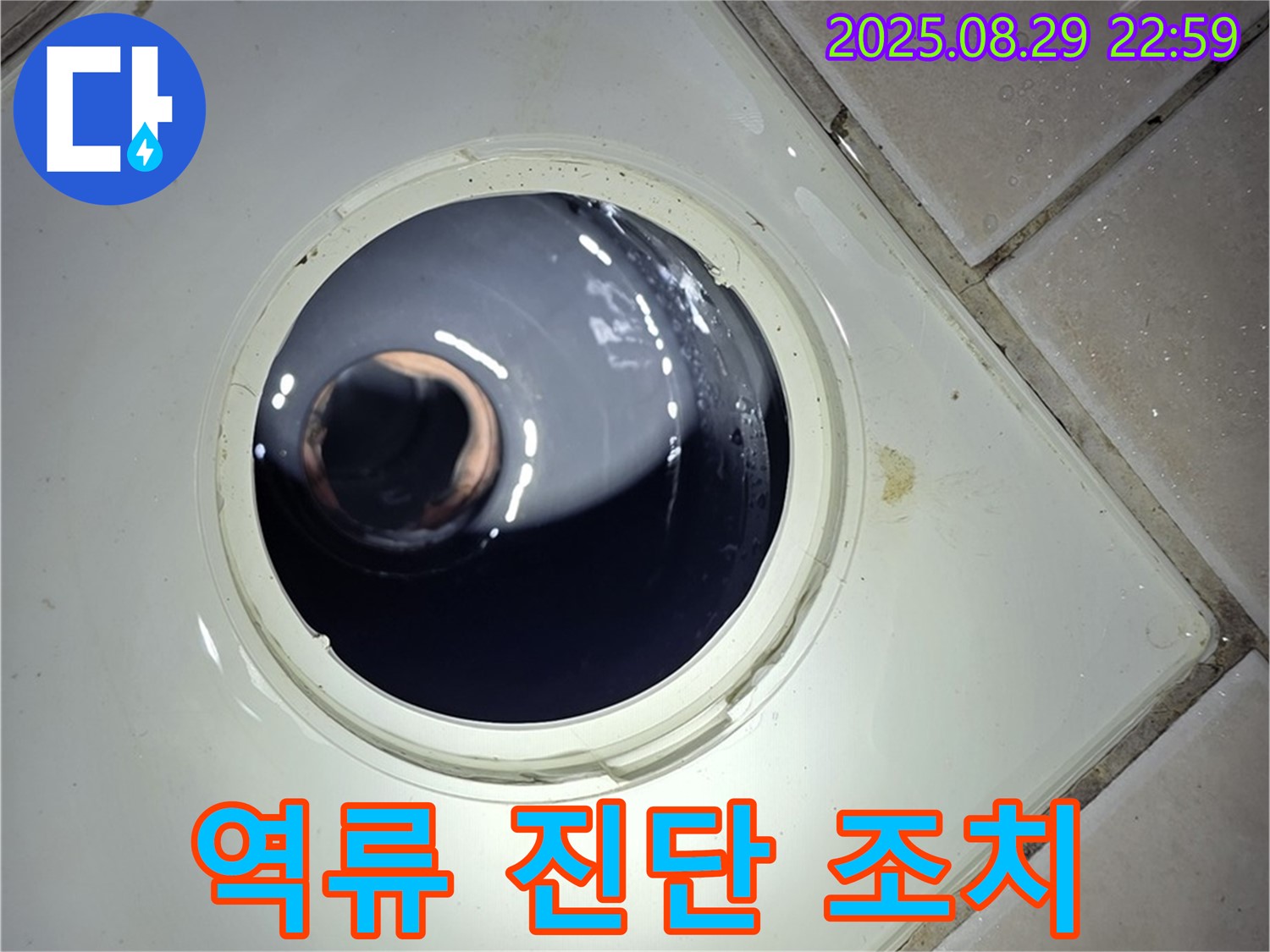 양주 백석 서광아파트 욕실 누수 - 하수구 배관 내부 막힘으로 인한 역류 가능성을 진단하고 필요한 조치를 취합니다.