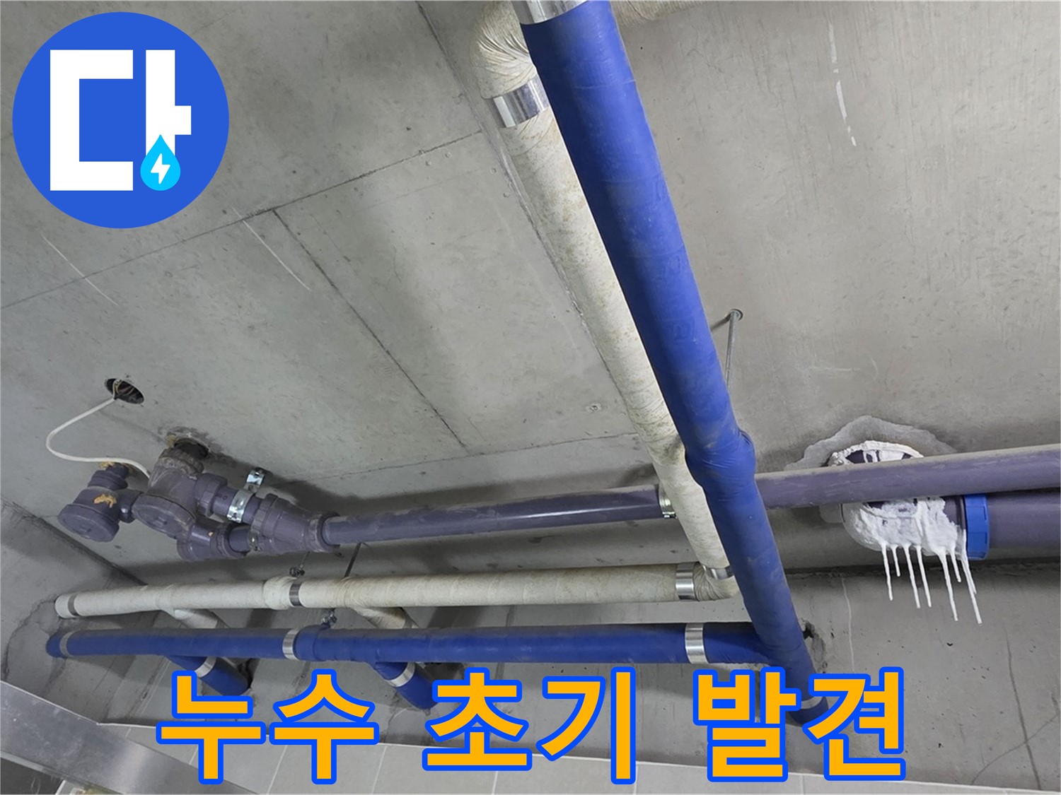 누수 초기 발견 모습 - 빠른 대처가 큰 피해를 막습니다.