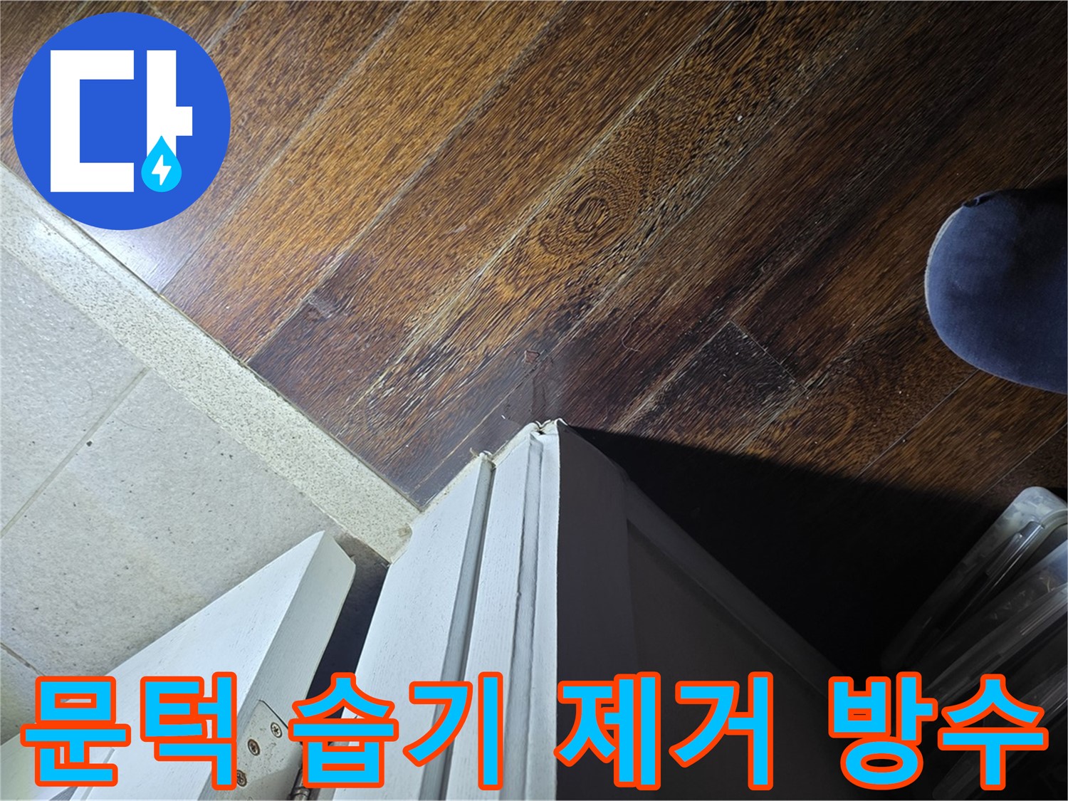 분당 운중동 아파트 누수 - 문턱 주변 습기 제거 및 방수 보강 작업