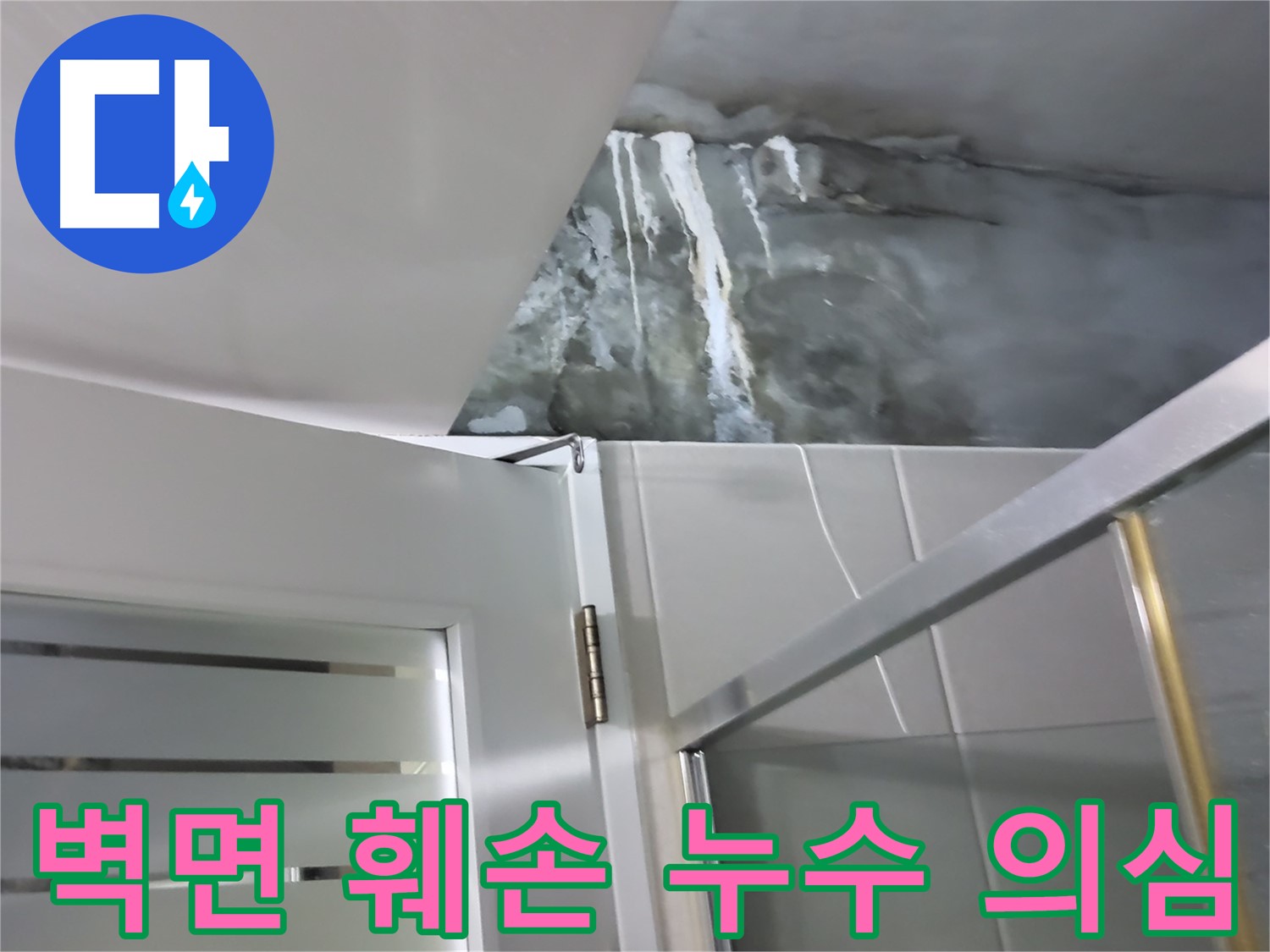 분당 운중동 아파트 샤워부스 주변 벽면 훼손 및 누수 가능성 - 정확한 진단 과정