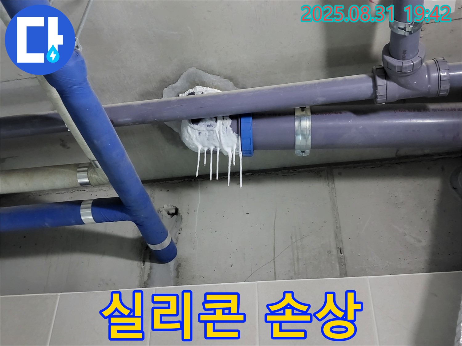분당구 운중동 산운마을 욕실 누수 - 핀 시공 후 실리콘 들뜸 및 틈새 발생 확인