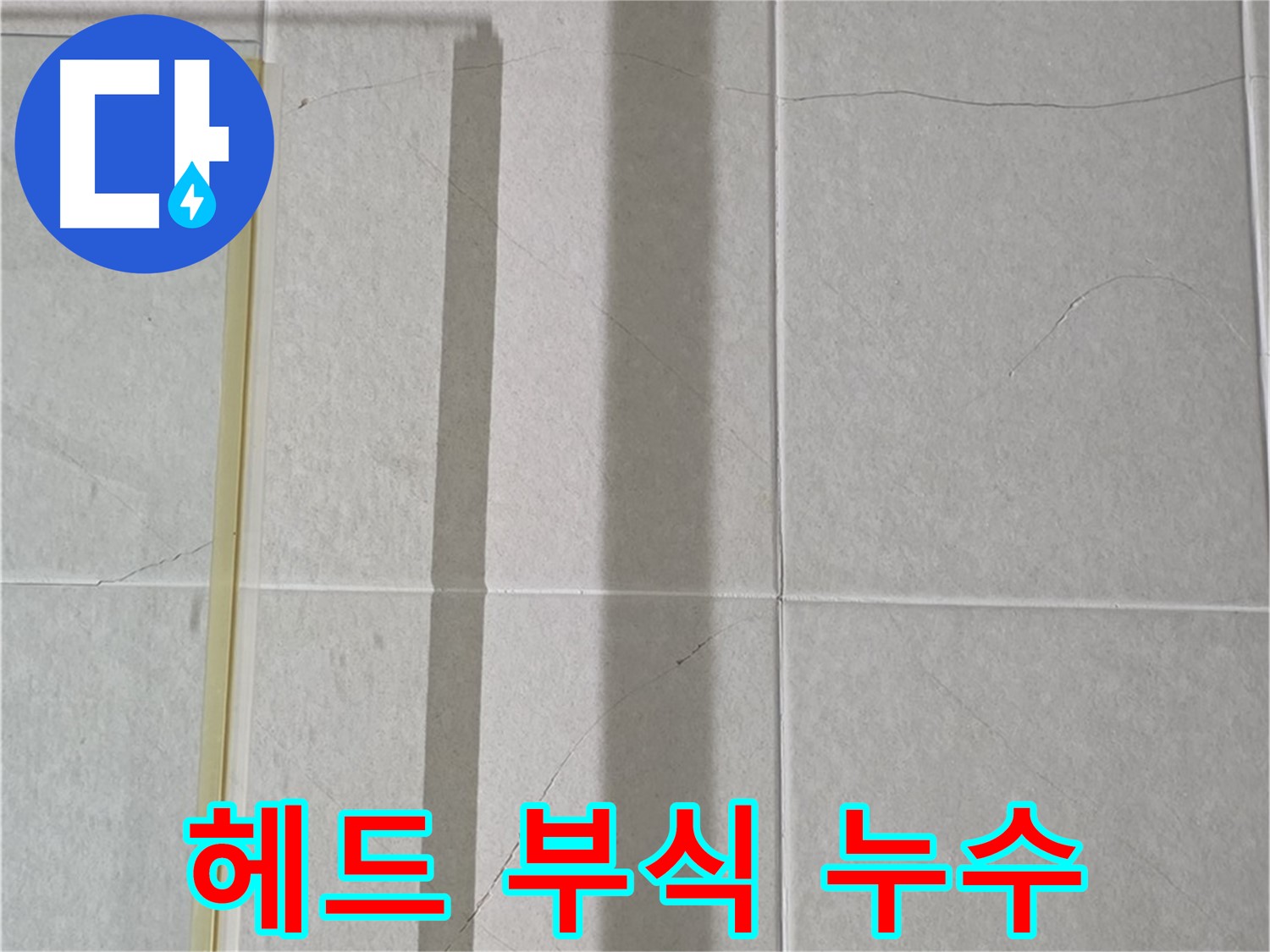 성남시 분당 운중동 샤워부스 - 벽면 타일 틈새 누수, 샤워기 헤드 연결 부위 부식 및 누수 진행