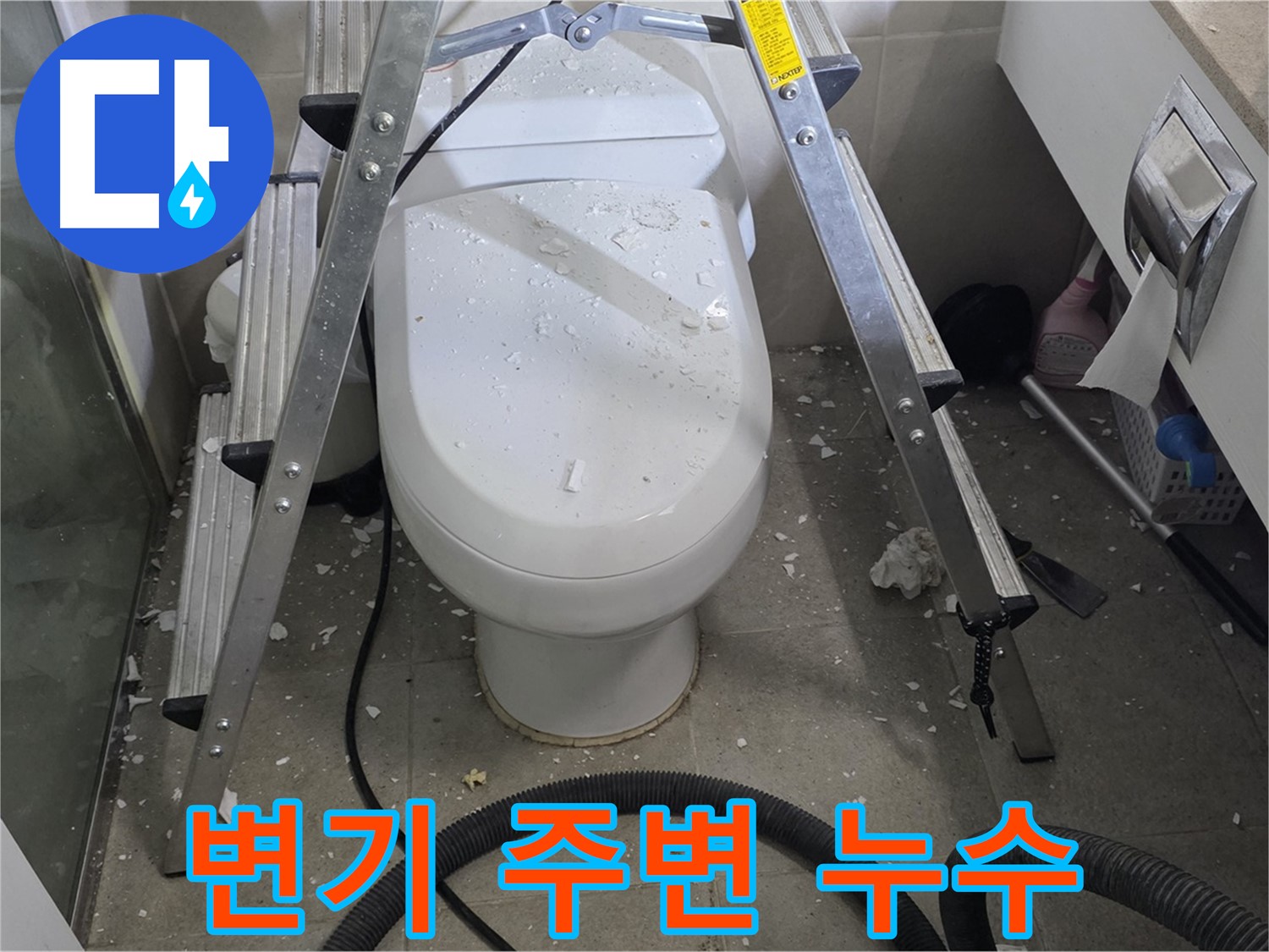 성남시 분당구 산운마을 아파트 욕실 변기 주변 누수 - 꼼꼼한 탐지와 정확한 공사로 누수 문제를 해결합니다.