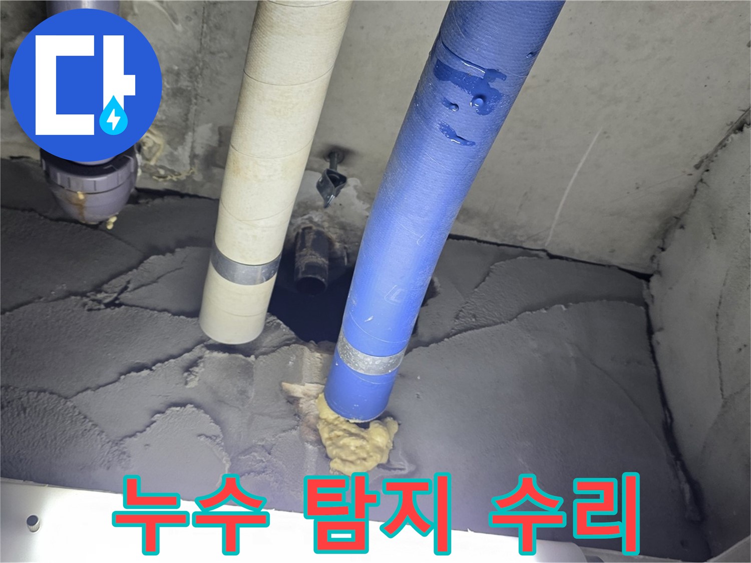 성남시 분당구 운중동 산운마을 누수 - 누수 탐지 후 완벽하게 수리 완료