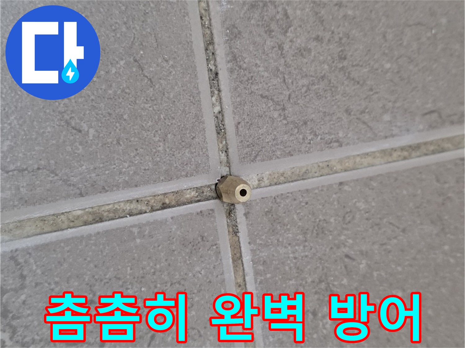 포천 기산리 아파트 타일 틈새 누수 - 주입구로 틈새를 촘촘히, 완벽 방어