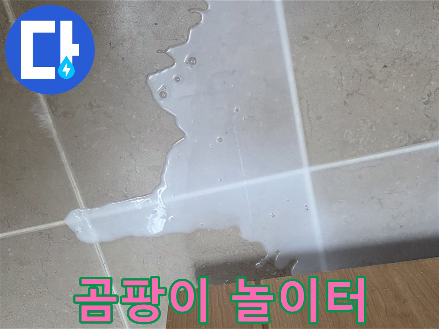 포천 일동 기산베스트빌 아파트 - 씽크대 누수로 인해 곰팡이가 번식하기 시작한 모습 - 곰팡이 놀이터 만들기 싫다면