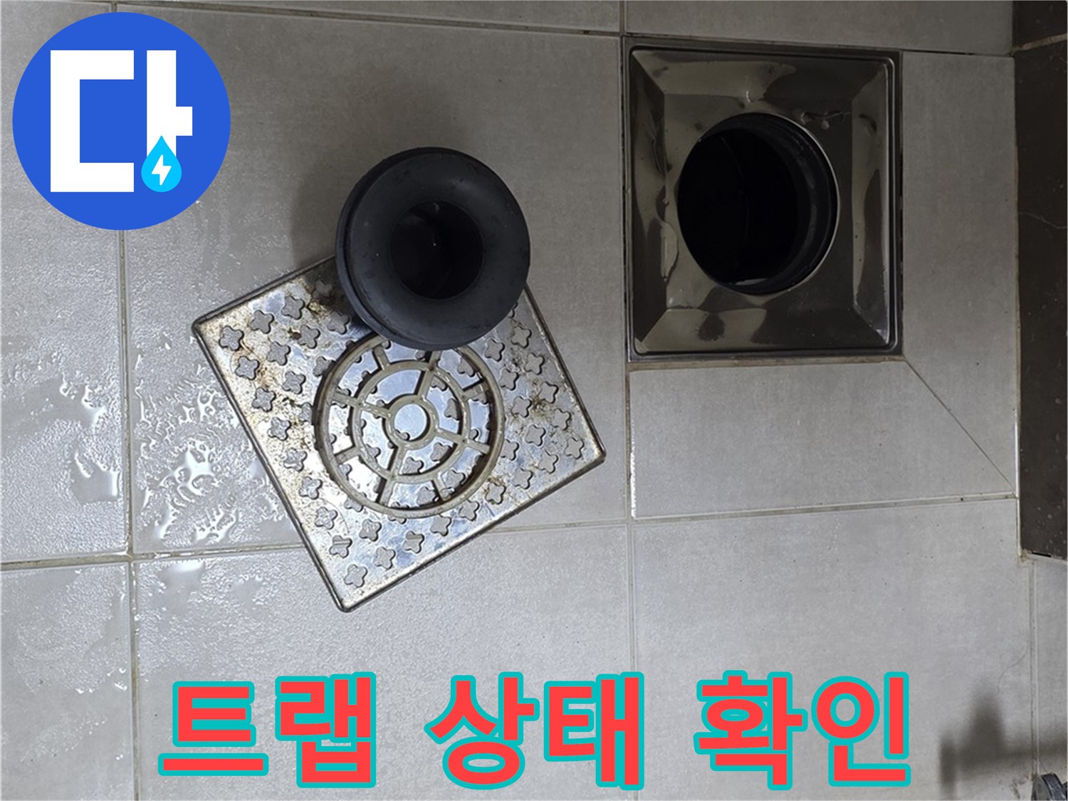 양주 고암동 율정마을 아파트 - 욕실 배수구 누수, 트랩 상태 꼼꼼하게 확인