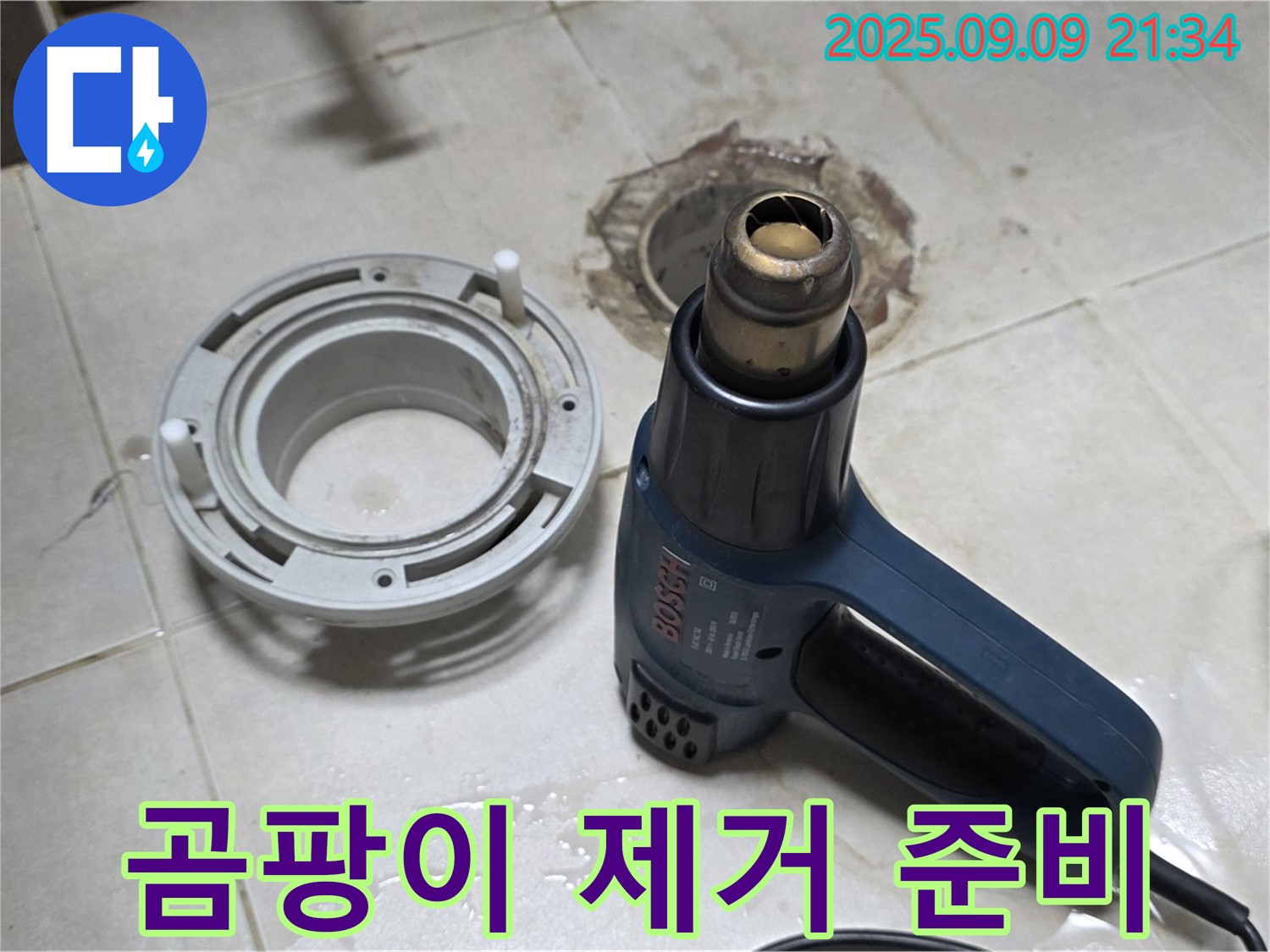 양주 옥정 율정마을 - 배수구 주변 곰팡이 완벽 제거를 위한 강력한 약품 준비 완료