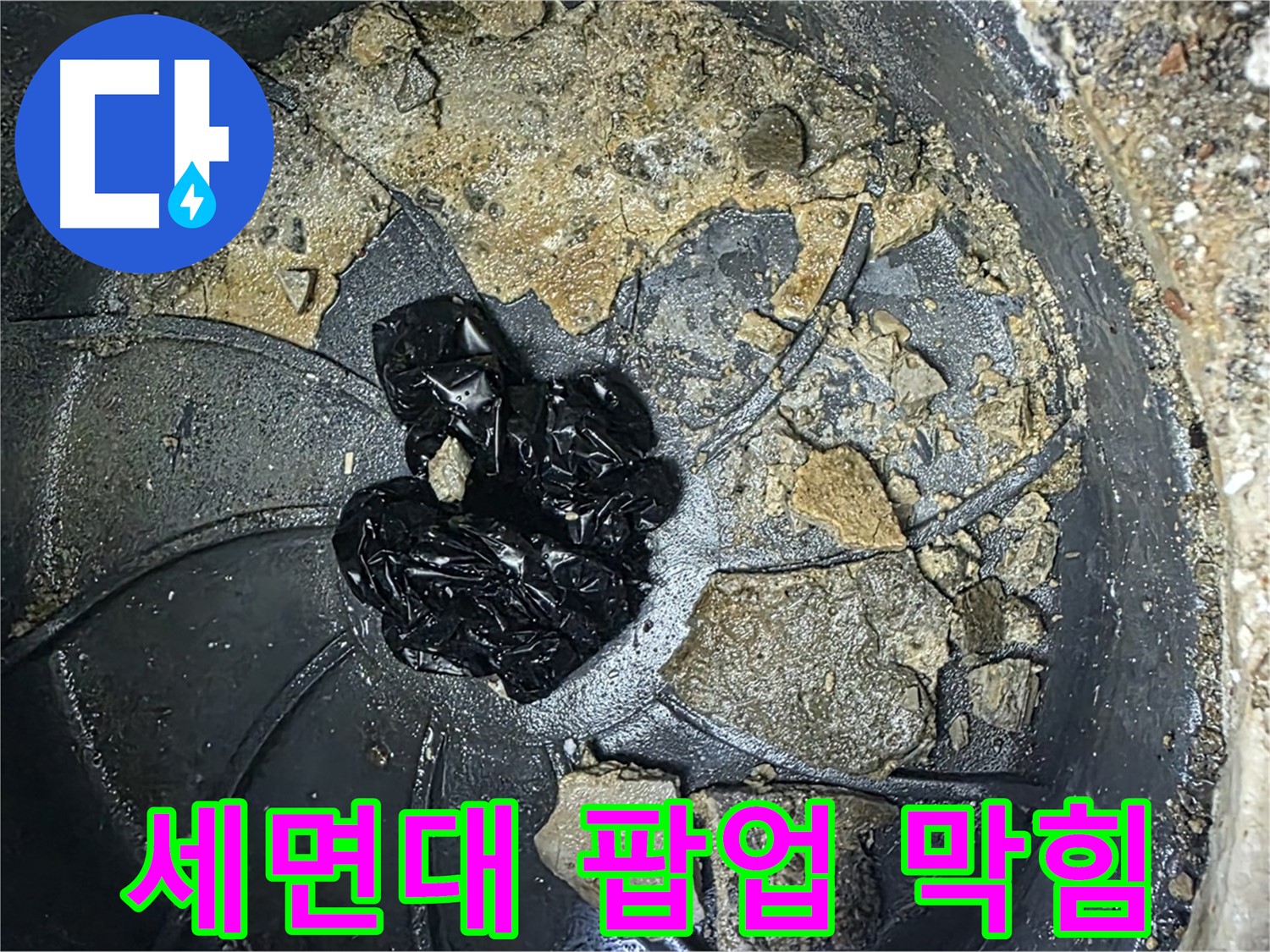 양주 옥정 율정마을 아파트 - 세면대 팝업을 막은 주범, 머리카락과 이물질의 환상적인 조합!