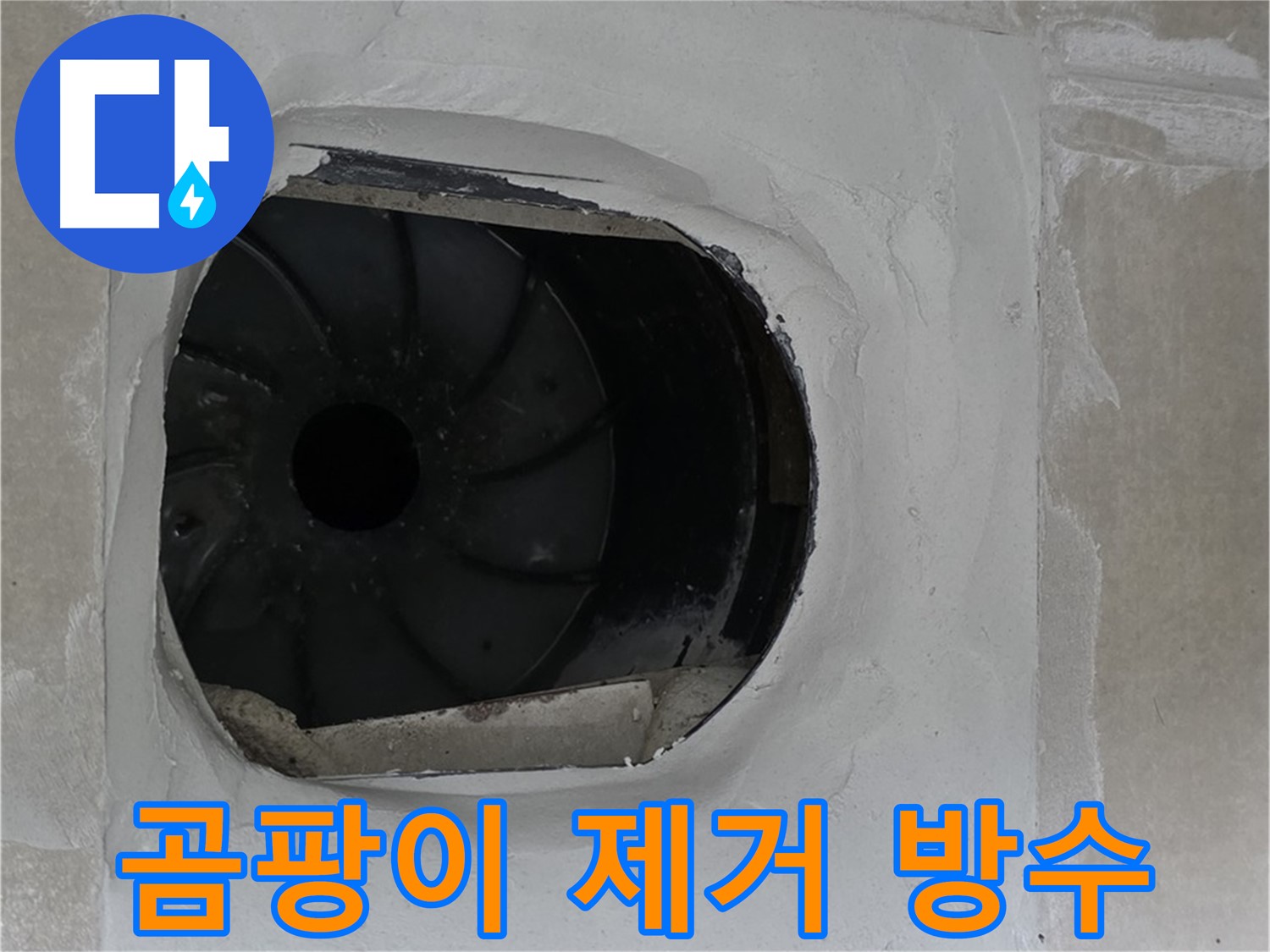양주 옥정동 율정마을 아파트 욕실 배수구 주변 곰팡이 제거 후 방수 작업 사진입니다.