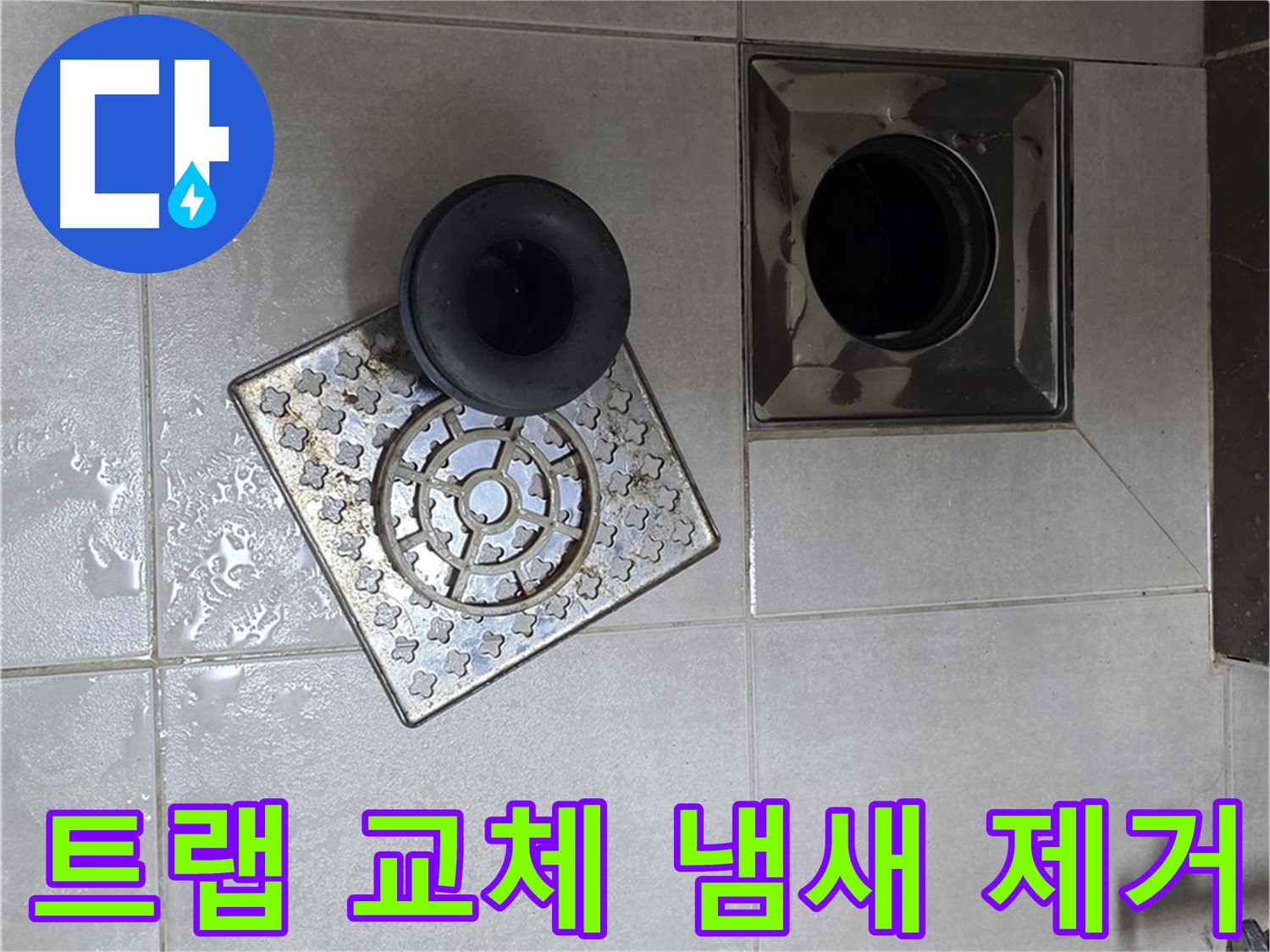 옥정 율정마을 아파트 - 욕실 배수구 누수, 트랩 교체로 냄새까지 해결