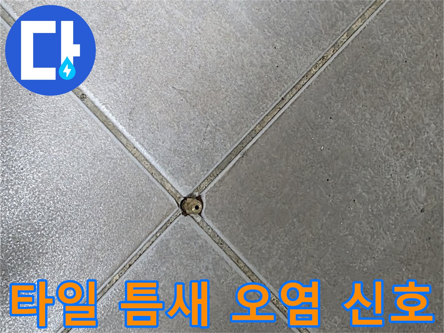 옥정동 율정마을 아파트 타일 틈새 - 오염은 누수 초기 신호일 수 있습니다.