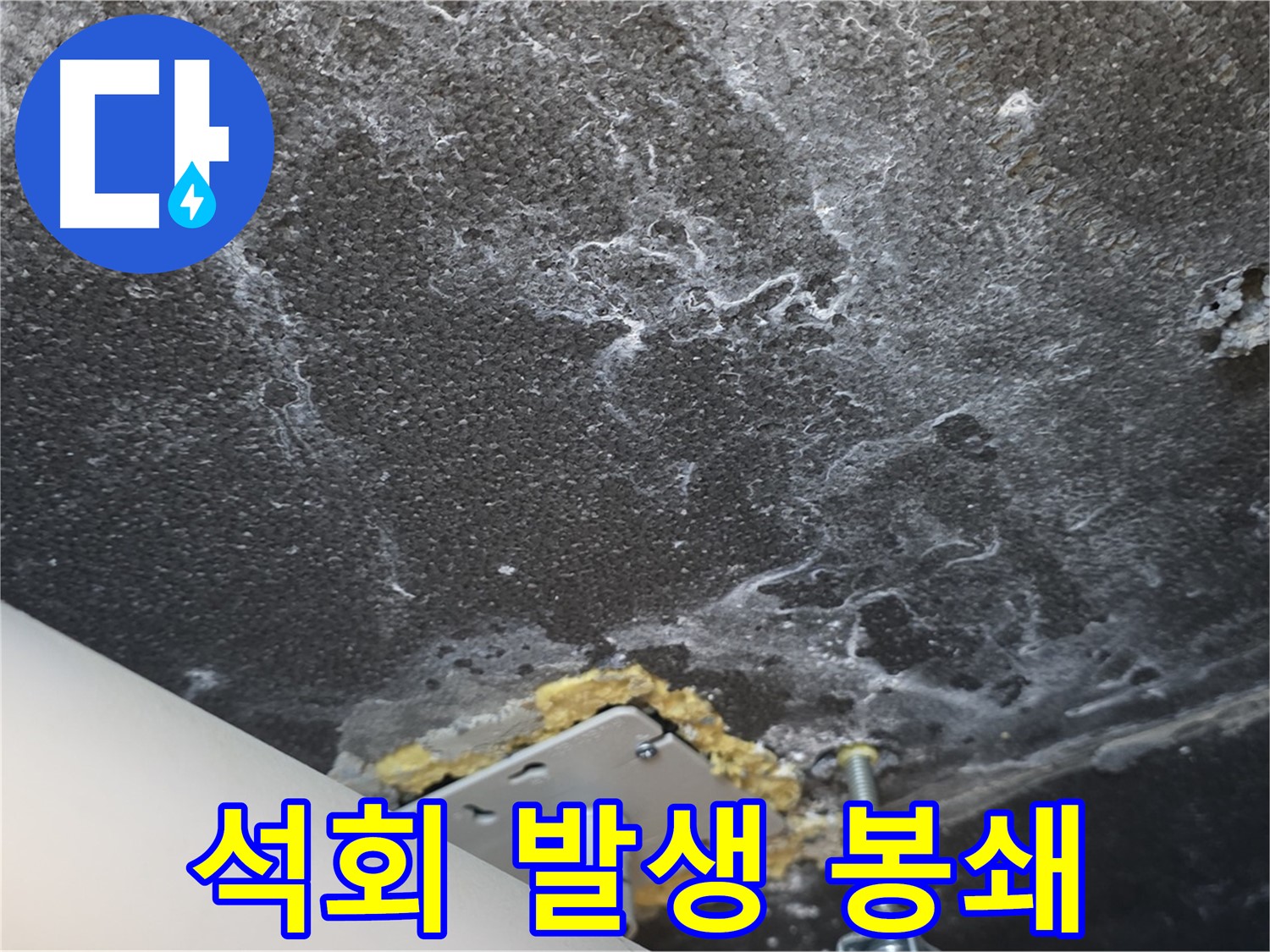 파주 천장 누수 전문가 - 석회 발생 원천 봉쇄 전문 시공 진행
