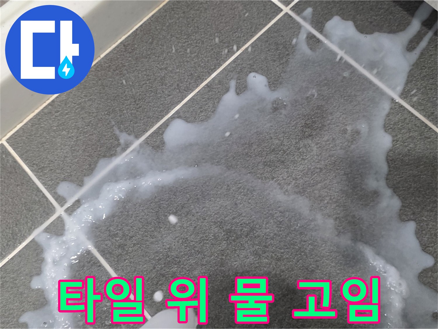 파주시 동패동 운정어반프라임 1201동 아파트 타일 위 물 고임 - 긴급 누수 점검으로 확산 방지