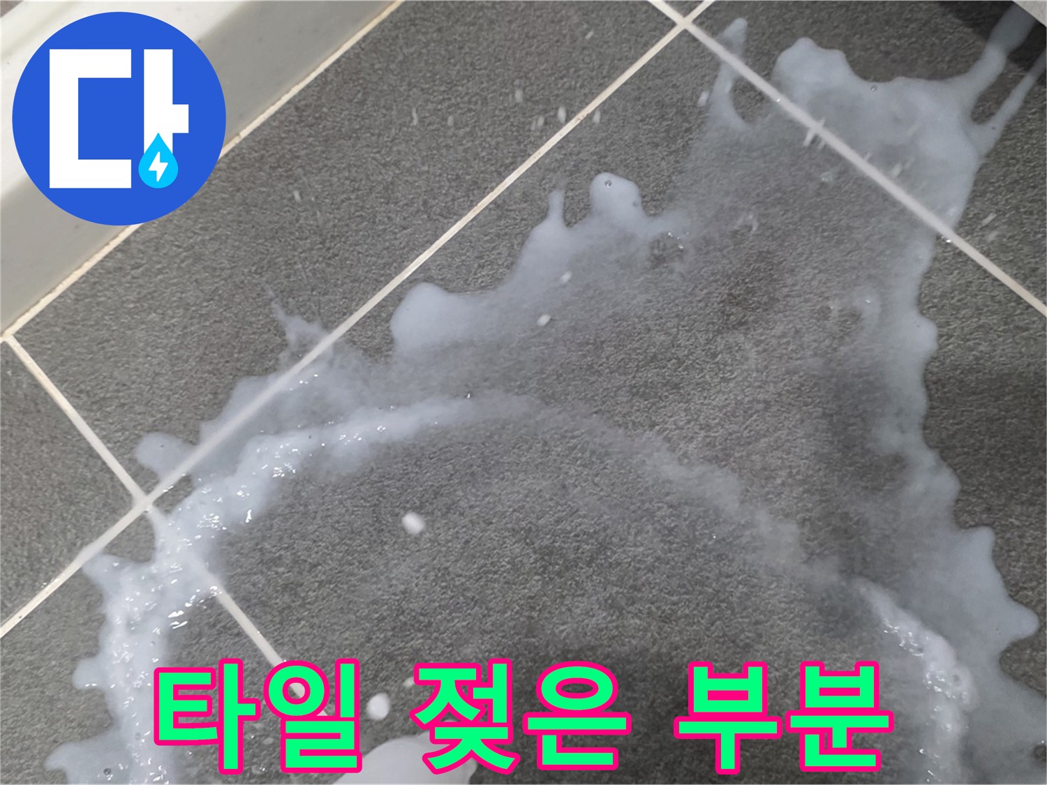 파주시 동패동 운정어반프라임 타일 젖은 부분 - 누수탐지 전문 업체가 초기 누수 진단과 꼼꼼한 시공으로 문제를 해결합니다.