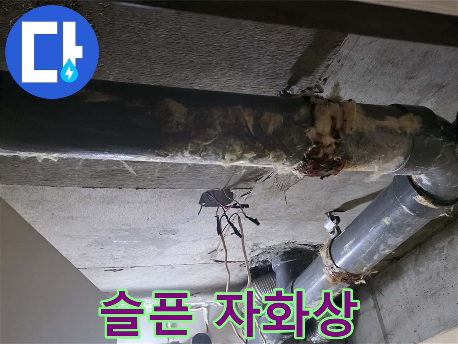 새절역 현대아파트 - 훼손된 보온재와 배관 연결 부위 누수, 안타까운 슬픈 자화상