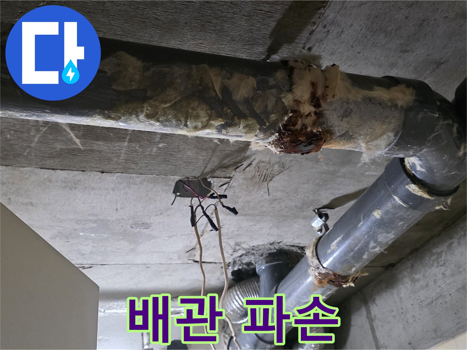 신사동 새절역현대아파트 누수 - 오수 배관 파손 긴급 조치