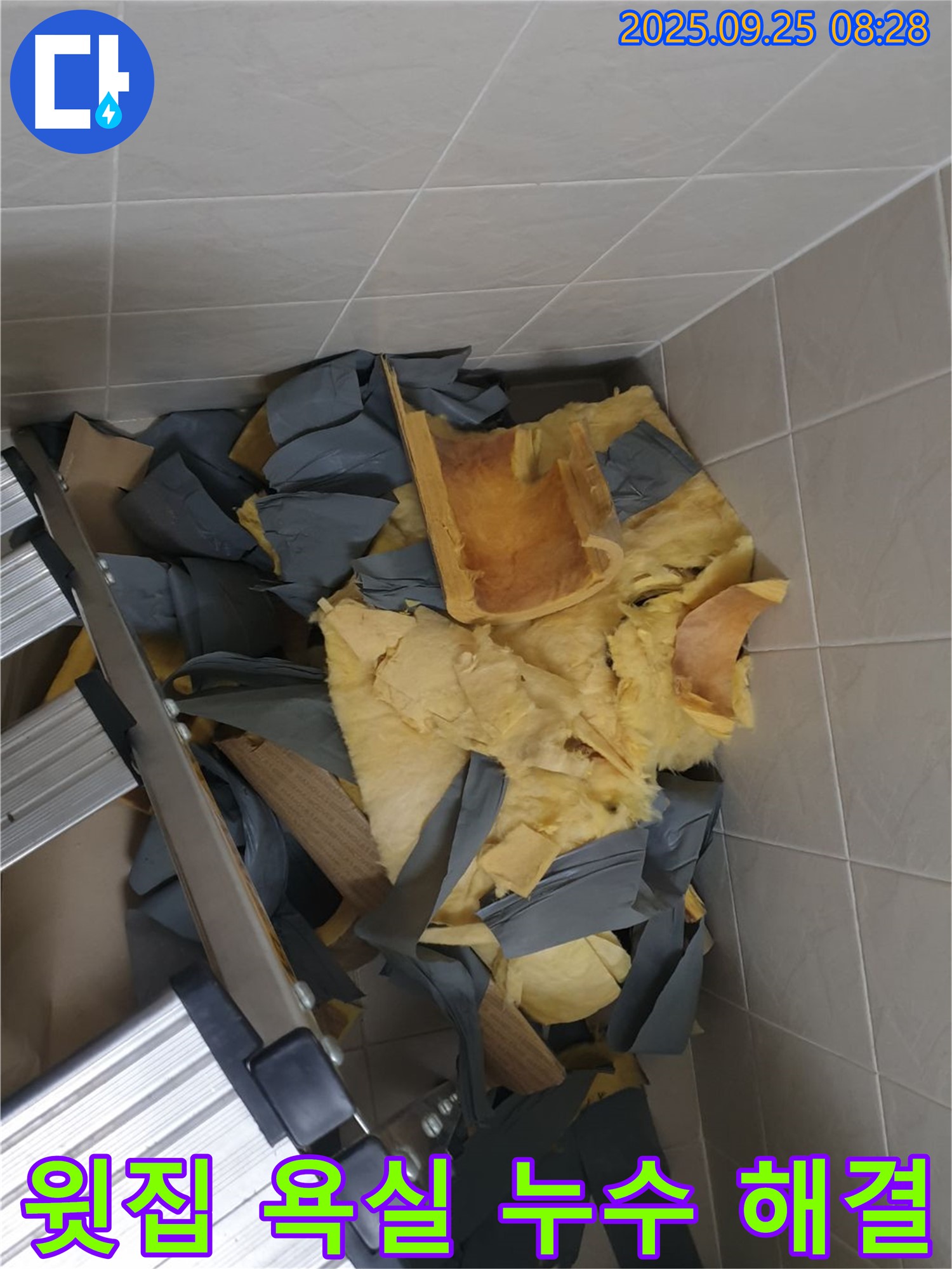 양주시 가납리에서 발생한 윗집 욕실 누수 - 누수 지점을 찾아 꼼꼼하게 보수하는 전문 누수탐지 업체
