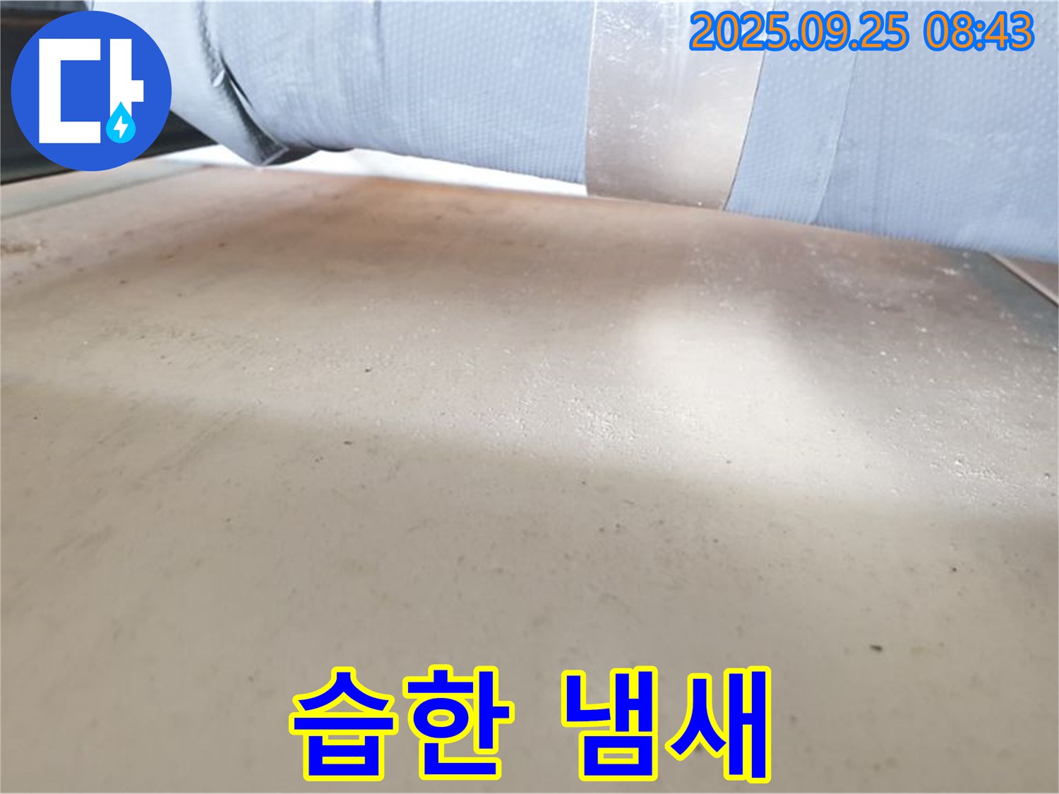 양주시 누수 현장 - 배관 주변에서 습한 냄새가 나는지 확인하여 누수 여부를 판단합니다.