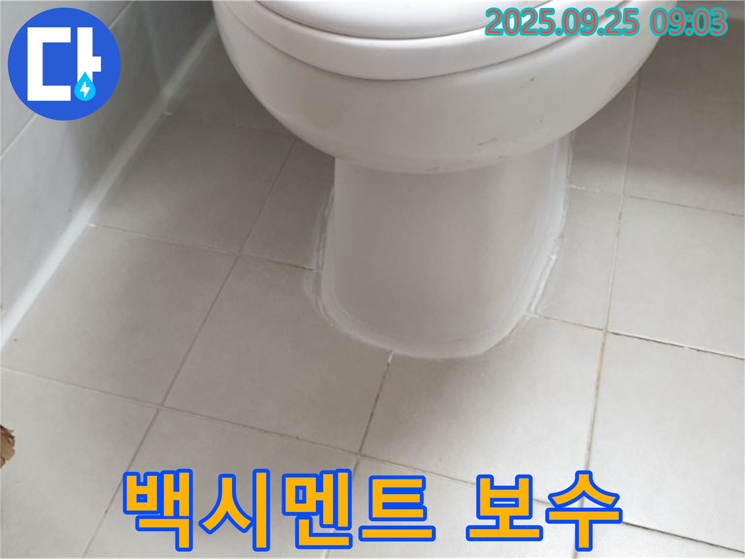 양주시 변기 누수 - 백시멘트 들뜸 현상, 완벽하게 보수하여 누수를 해결하고 변기를 튼튼하게 고정합니다.