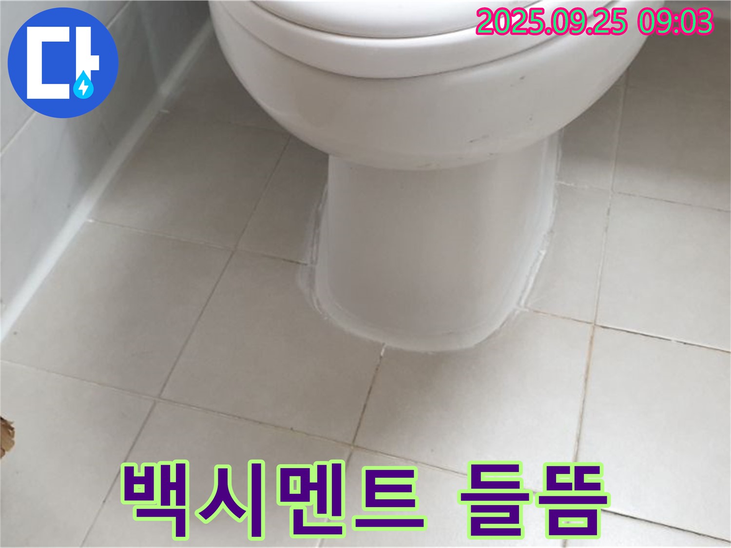 양주시 변기 누수 - 변기 하부 백시멘트 들뜸 현상, 완벽하게 해결해 드립니다.