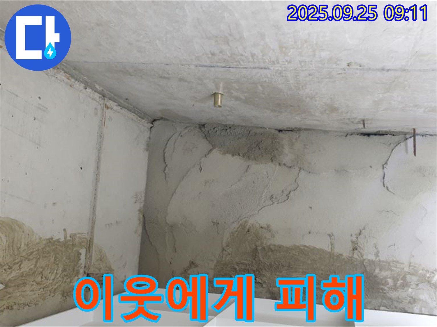 양주시 백석읍 연곡리 누수 - 곰팡이, 악취, 이웃에게 피해