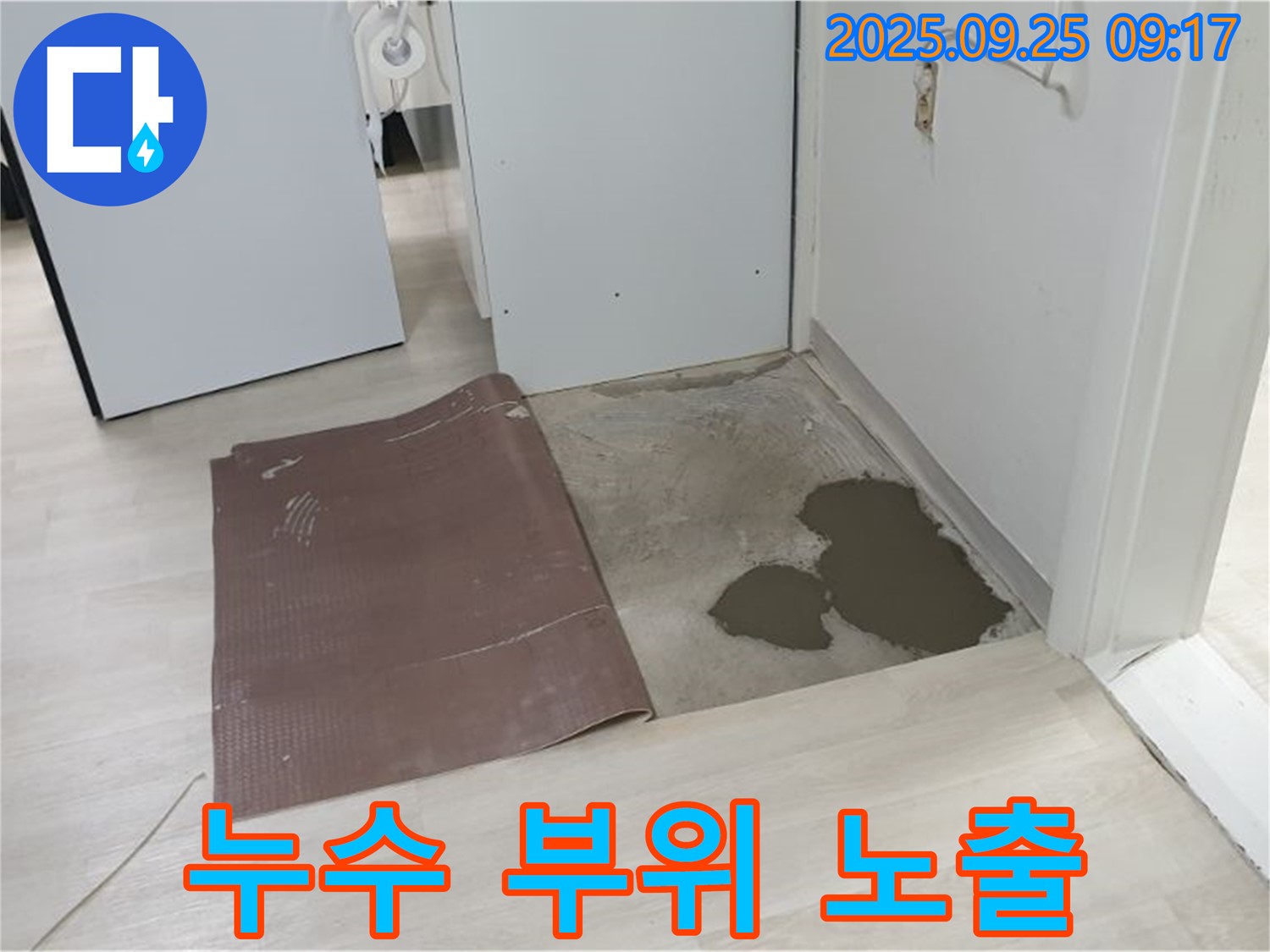 양주시 백석읍 연곡리 누수 - 문제의 누수 부위 정확히 노출