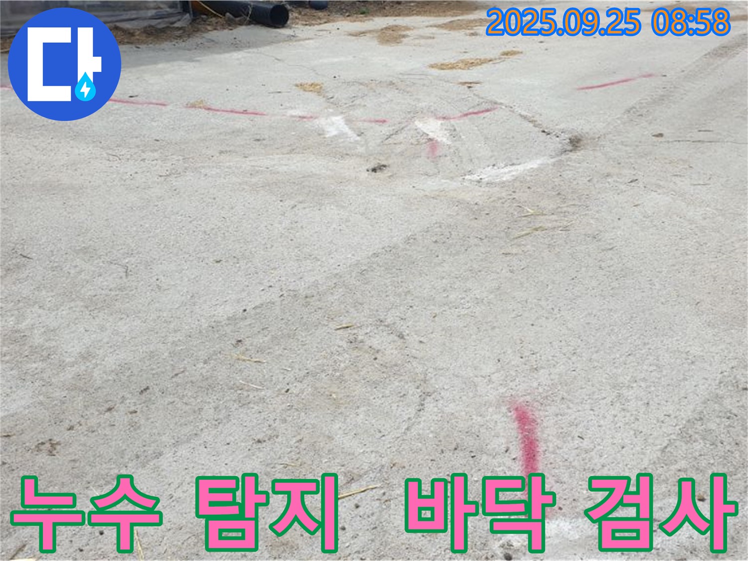 양주시 백석읍 복지리 누수탐지 - 누수 탐지 장비로 바닥 검사