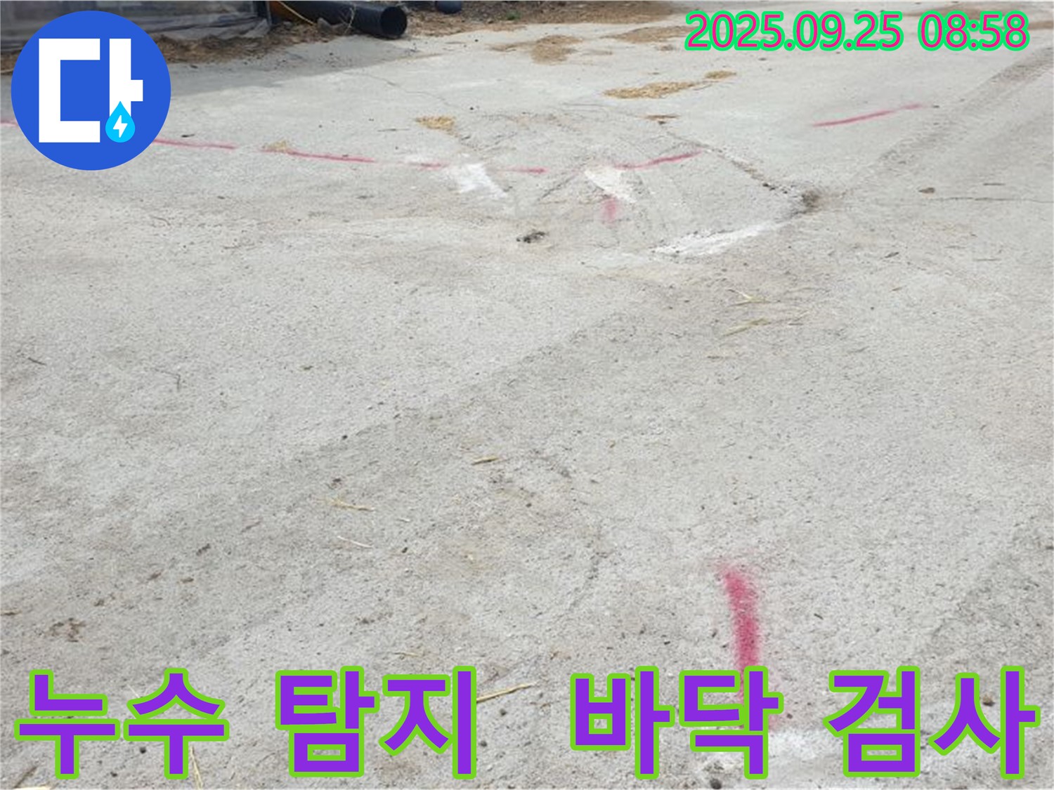 양주시 백석읍 복지리 누수탐지 - 누수 탐지 장비로 바닥 검사