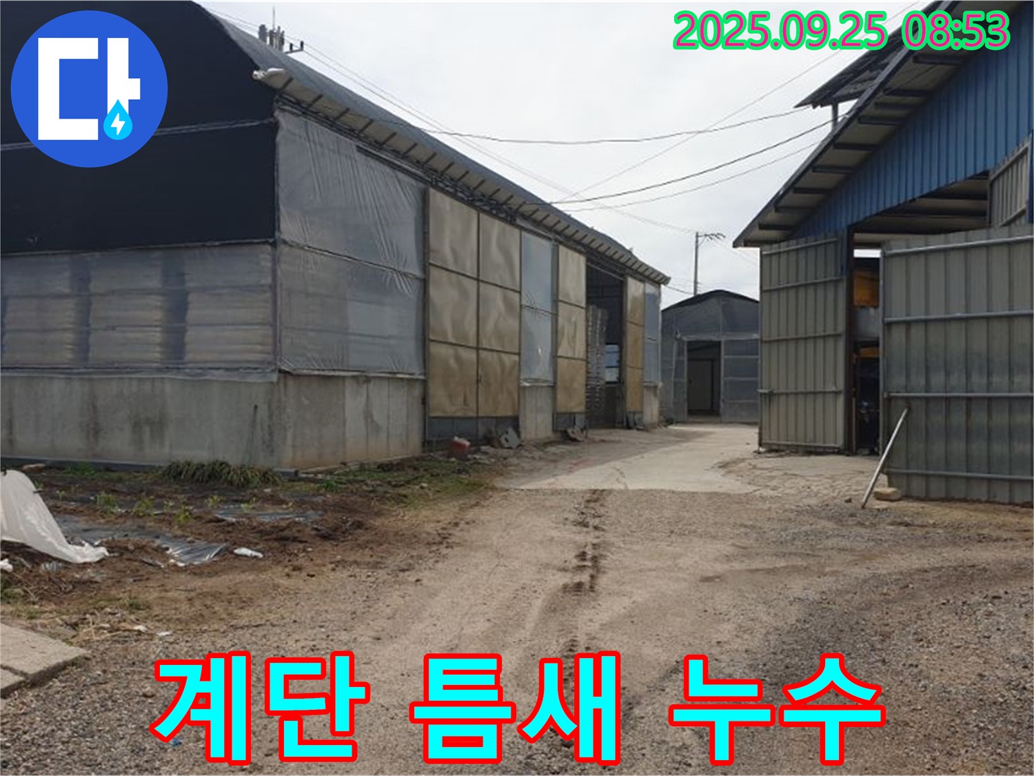 양주시 백석읍 복지리 - 축사 외부 계단 틈새 누수 - 꼼꼼한 실리콘 코킹